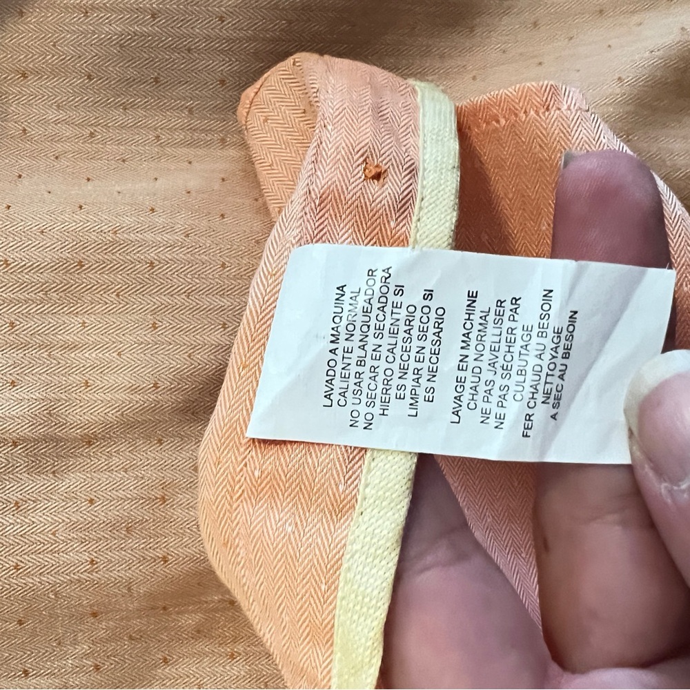 Original Penguin Textured Orange Button-Down Shirt Men’s Size 16.5 / 34–35 or L - Picture 9 of 10